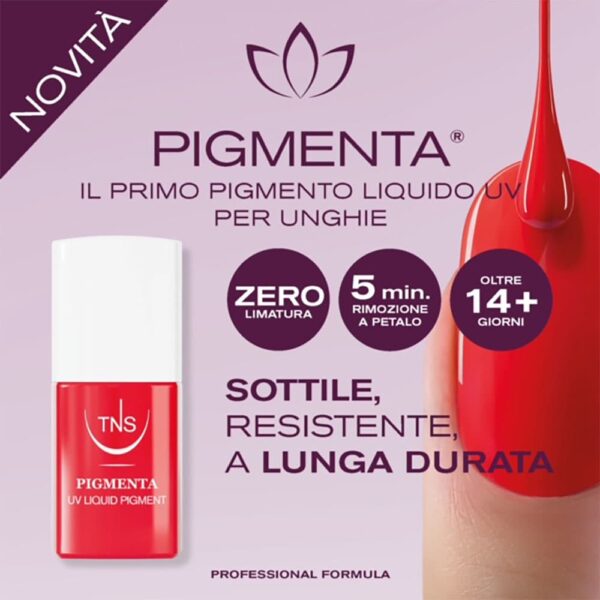 Centro Estetico Viviane trattamento unghie Pigmenta, pigmento liquido di colore rosso per unghie a zero limatura, 5 minuti rimozione a petalo, e con una durata di oltre 14 giorni